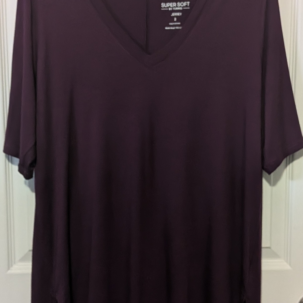 Women's Torrid Brand Purple V-Neck Shirt